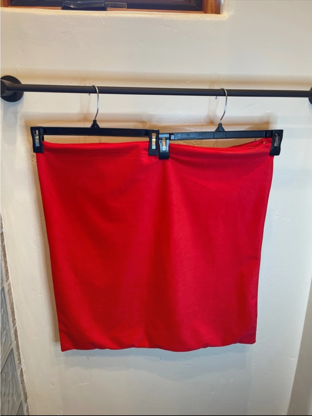 Women’s Red Stretch Mini Skirt - Unbranded